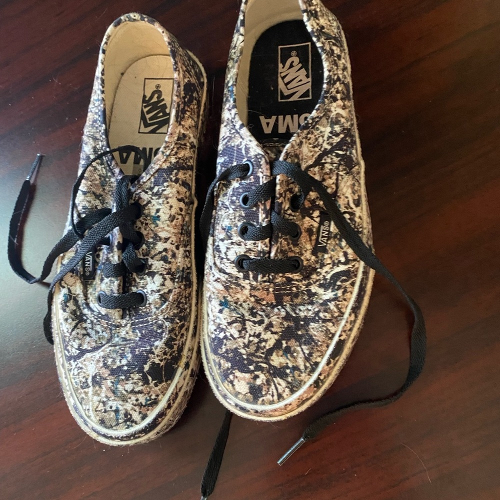 Vans MoMA Jackson Pollock sneakers. Worn once. Size 6 men’s, 7.5 women’s